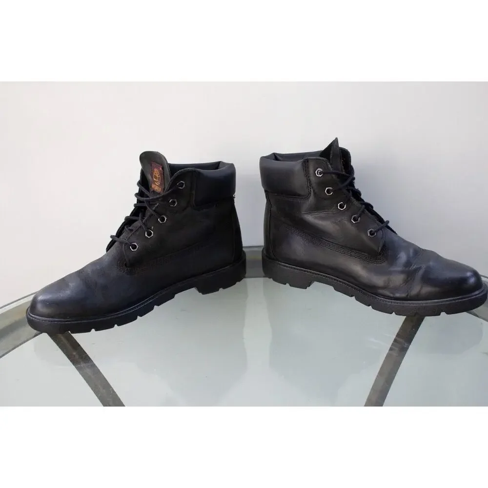 Timberland Junior 6-Inch Premium Waterproof Boot Black Leather 10910 Big Boy 7